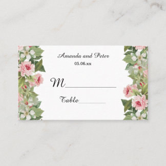 Élégantes cartes de rose floral
