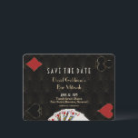 Elegantes Casino Las Vegas Poker Bar Mitzvah Save The Date<br><div class="desc">Einzigartiges Casino Royale und großartiges Design. Es zeigt Vintage Kunst Deko Stil,  Roaring 1920er Jahre alten Hollywood,  spielen Karten Anzüge,  Spielkarten. Auf der Rückseite Imitate Gold Art Deco Muster,  Initialen und Spielkarten Anzug. Verwenden Sie das Tool Personalisieren,  um Ihre Informationen hinzuzufügen. Für mehr,  besuchen Sie bitte meine Casino Collection.</div>