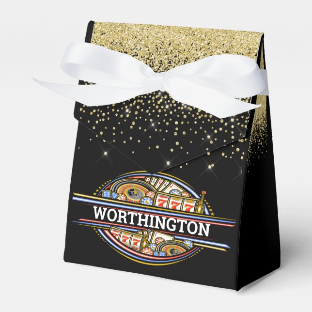 Elegantes Casino - Siehe Back Favor Box Geschenkschachtel (Vorderseite)