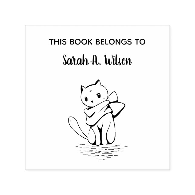 Elegantes Cat Scarf Buch Das Personalisierte Buch Permastempel (Design)