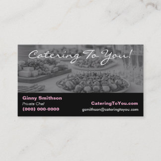 Elegantes Catering | Food-Service & Privatköchin Visitenkarte