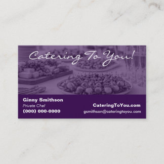 Elegantes Catering | Food-Service & Privatköchin Visitenkarte