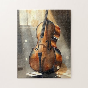 Elegantes Cello in einem hellen Studio