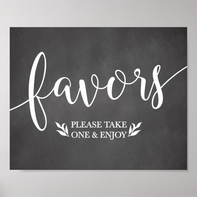 Elegantes Chalkboard Liebhaber der Hochzeitsdekora Poster (Vorne)