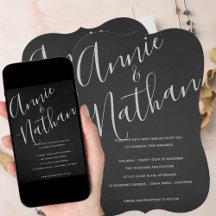Elegantes Chalkboard Minimalistische Schwarz-weiße