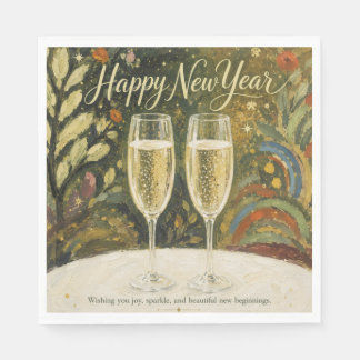 Elegantes Champagner-Trinkspruch-Volksfestkunst Fr Serviette