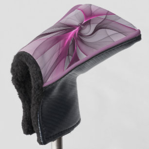 Elegantes Chaos moderne abstrakte pinke Fraktal-Ku Golf Headcover