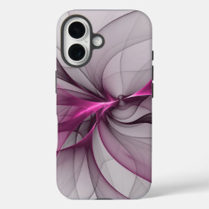 Elegantes Chaos Moderne Abstrakte Pinke Fraktal-Ku iPhone 16 Hülle