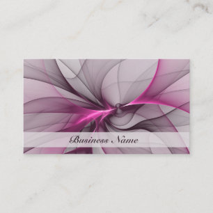 Elegantes Chaos Moderne Abstrakte Pinke Fraktal-Ku Visitenkarte