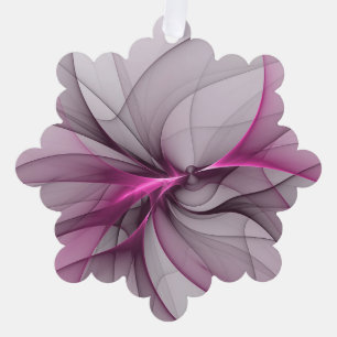 Elegantes Chaos moderne abstrakte rosa Fraktal-Kun Ornament Karte