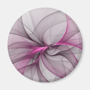 Elegantes Chaos moderne abstrakte rosa fraktale Ku Magnet