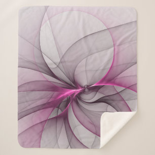 Elegantes Chaos moderne abstrakte rosa fraktale Ku Sherpadecke