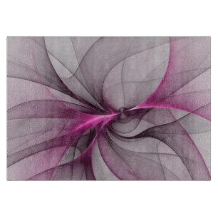 Elegantes Chaos moderne abstrakte rosa Fraktalkuns Schneidebrett