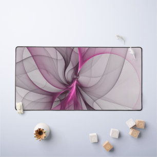 Elegantes Chaos moderne abstrakte rosa Fraktalkuns Schreibtischunterlage