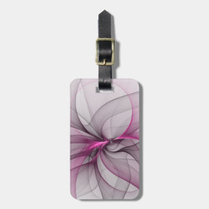Elegantes Chaos Modernes Abstraktes Rosa Fraktal K Gepäckanhänger