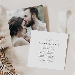 Elegantes Charm Foto Moderne Einladungen für Hochz