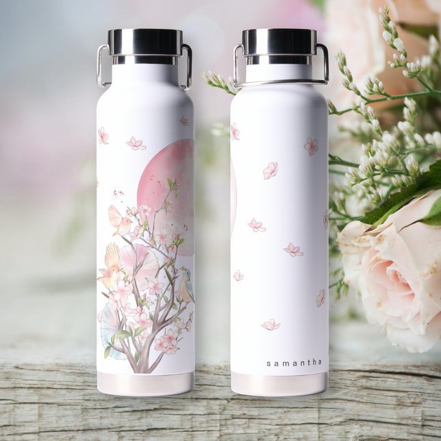 Elegantes Cherry Blossom Brautparty Trinkflasche (Von Creator hochgeladen)