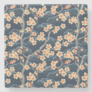 Elegantes Cherry Blossom Nahtloses Muster (11) Steinuntersetzer