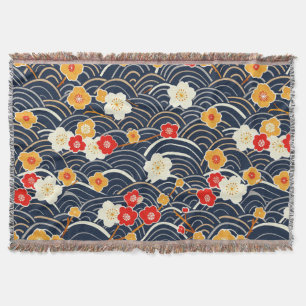 Elegantes Cherry Blossom Nahtloses Muster (12) Decke