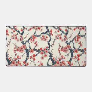 Elegantes Cherry Blossom Nahtloses Muster (13) Schreibtischunterlage