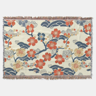 Elegantes Cherry Blossom Nahtloses Muster (14) Decke