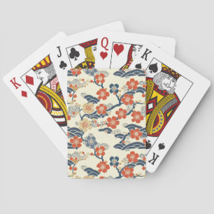 Elegantes Cherry Blossom Nahtloses Muster (14) Spielkarten