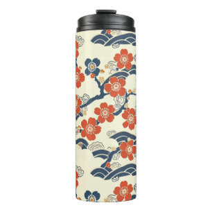 Elegantes Cherry Blossom Nahtloses Muster (14) Thermosbecher
