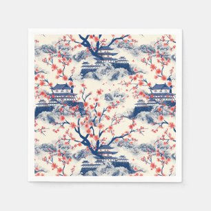 Elegantes Cherry Blossom Nahtloses Muster (15) Serviette