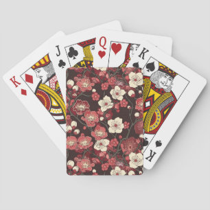 Elegantes Cherry Blossom Nahtloses Muster (16) Spielkarten