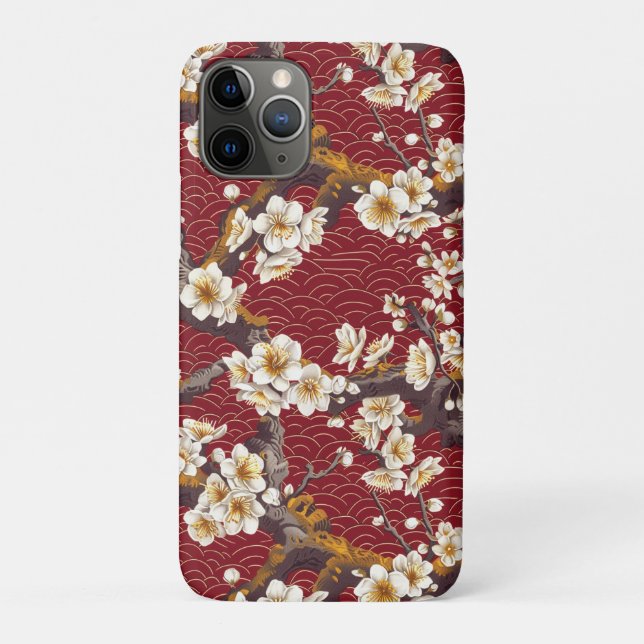 Elegantes Cherry Blossom Nahtloses Muster (17) Case-Mate iPhone Hülle (Rückseite)