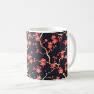 Elegantes Cherry Blossom Nahtloses Muster (3) Kaffeetasse
