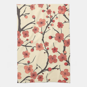Elegantes Cherry Blossom Nahtloses Muster (4) Geschirrtuch