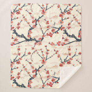 Elegantes Cherry Blossom Nahtloses Muster (5) Sherpadecke