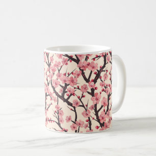 Elegantes Cherry Blossom Nahtloses Muster (6) Kaffeetasse