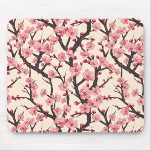 Elegantes Cherry Blossom Nahtloses Muster (6) Mousepad