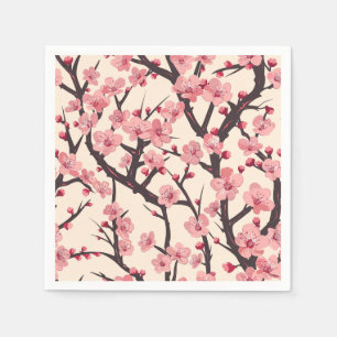 Elegantes Cherry Blossom Nahtloses Muster (6) Serviette