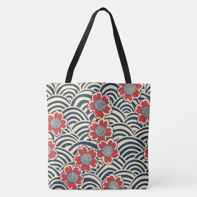 Elegantes Cherry Blossom Nahtloses Muster (8) Tasche (Vorderseite)