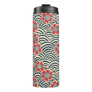 Elegantes Cherry Blossom Nahtloses Muster (8) Thermosbecher