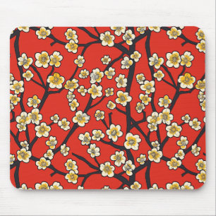 Elegantes Cherry Blossom Nahtloses Muster (9) Mousepad