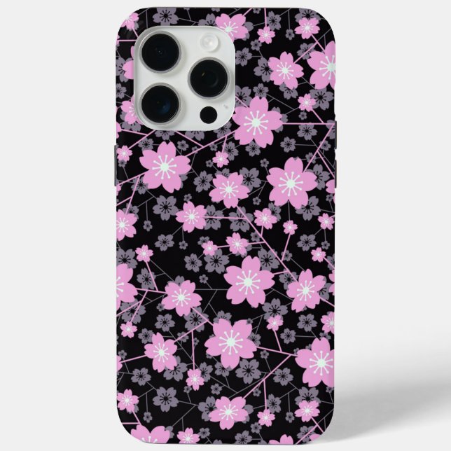 Elegantes Cherry Blossom niedlich rosa Blumenmuste Case-Mate iPhone Hülle (Rückseite)