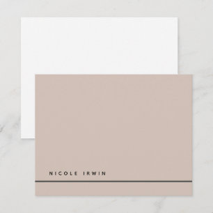 Elegantes Chic Border Dusty Pink modernes Schreibw Mitteilungskarte