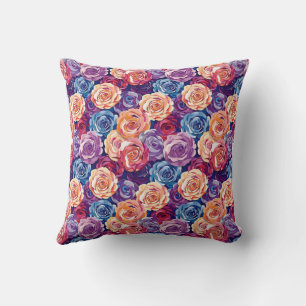 Elegantes Chic Farbige Vintage Blumen-Design Kissen