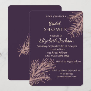 Elegantes Chic Glitzer Branch Brautparty Einladung