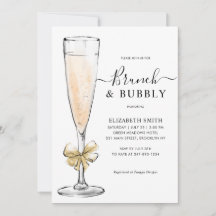 Elegantes Chic Gold Brunch und Bubbly Brautparty