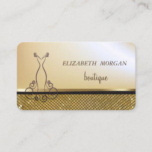 Elegantes Chic Gold, Schimmernde Goldpailletten, K Visitenkarte