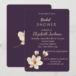 Elegantes Chic Magnolie Brautparty Einladung