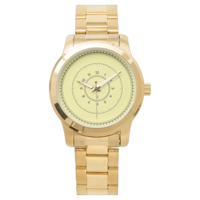 Elegantes Chic Men-Gold Armbanduhr (Vorderseite)