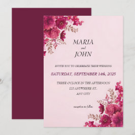 Elegantes Chic Romantic Minimalistisch Classic Bur Einladung