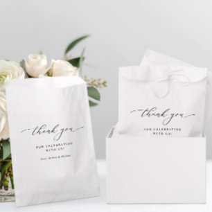 Elegantes Chic Schwarz-Weiß-Hochzeit Geschenktütchen