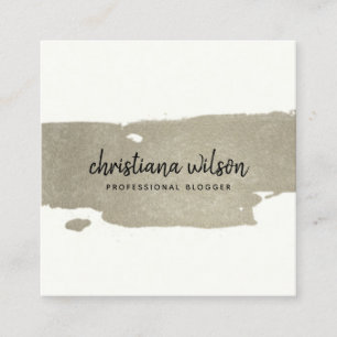 ELEGANTES CHIC-SILVER-SCHWARZBRÜCHENSTROKE KALLIG QUADRATISCHE VISITENKARTE